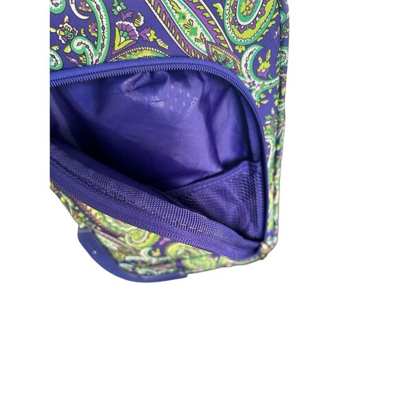 London Fog Mayfair Purple Paisley Underseat Carry on luggage 15” - Picture 3 of 16